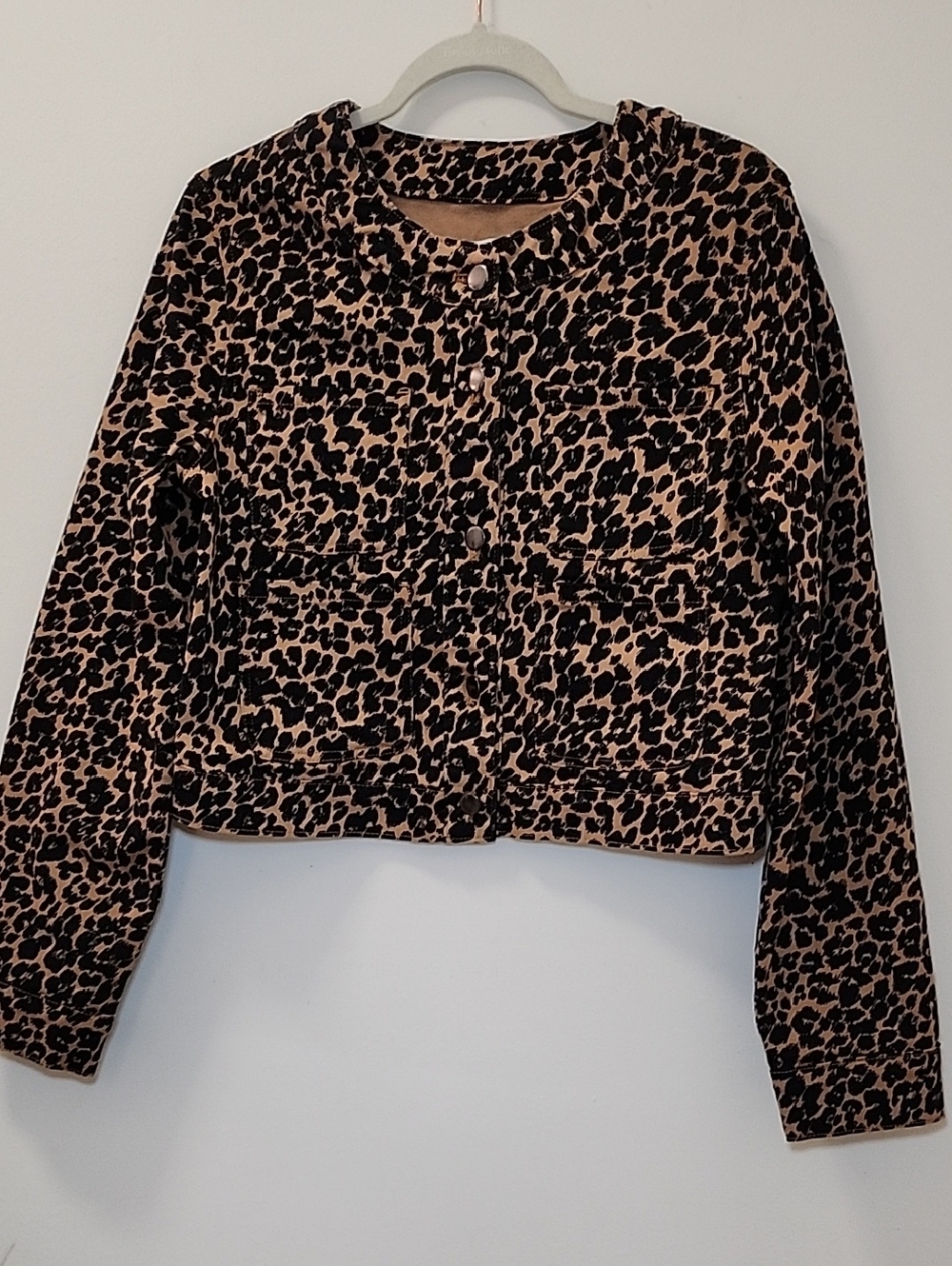 Antro The Cora Patch Pocket Jacket MaeveLeopard  Mobwife Strechy Size Large - Picture 6 of 15